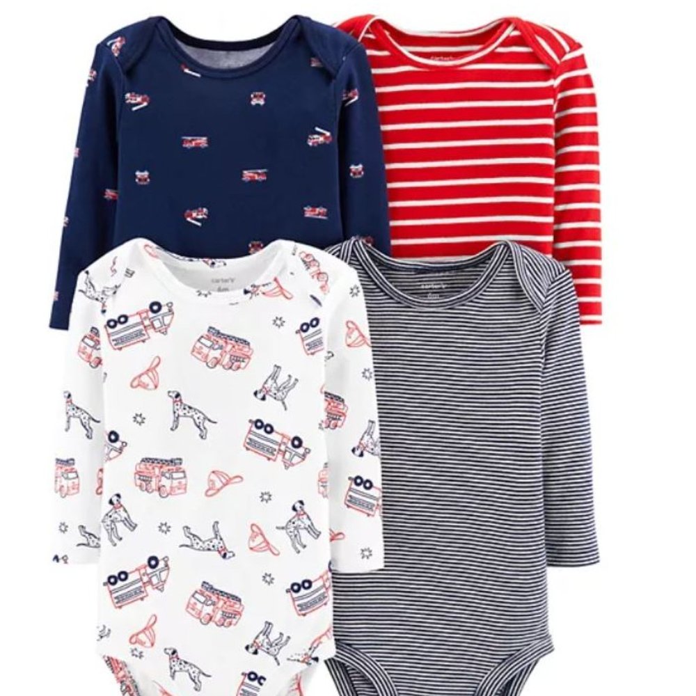 NWT Carter's 4-pack of long-sleeve onesies -6 months